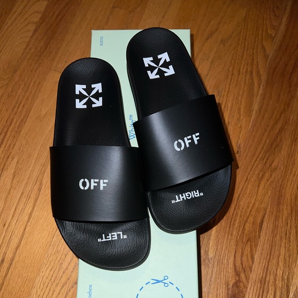 Off White Logo Flip Flops - Picture 9 of 9